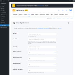 Page screenshot: WP MAPS → Add Map