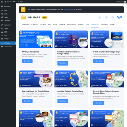 Page screenshot: WP MAPS → Plugin Add-Ons