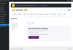 Page screenshot: WP MAPS → Integrations