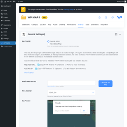 Page screenshot: WP MAPS &rarr; Plugin Settings