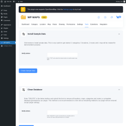Page screenshot: WP MAPS &rarr; Plugin Tools
