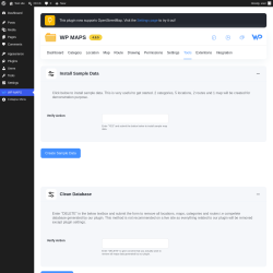 Page screenshot: WP MAPS &rarr; Plugin Tools