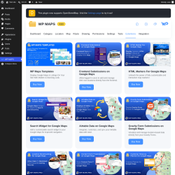Page screenshot: WP MAPS &rarr; Plugin Add-Ons