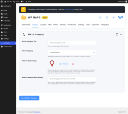 Page screenshot: WP MAPS &rarr; Add Category