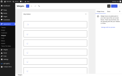 Page screenshot: Widgets &lsaquo; Test site &mdash; WordPress