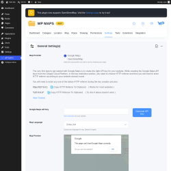 Page screenshot: WP MAPS &rarr; Plugin Settings