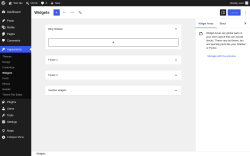 Page screenshot: Widgets &lsaquo; Test site &mdash; WordPress
