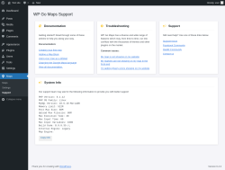 Page screenshot: Maps &rarr; Support