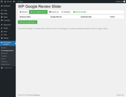 Page screenshot: WP Google Reviews → Get Google Reviews