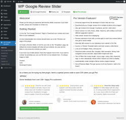 Page screenshot: WP Google Reviews