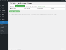 Page screenshot: WP Google Reviews → Get Google Reviews