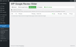Page screenshot: WP Google Reviews → Review List