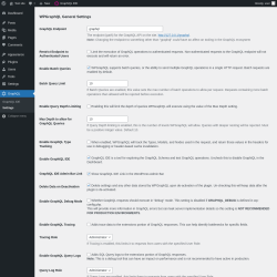 Page screenshot: GraphQL &rarr; Settings