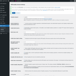 Page screenshot: GraphQL &rarr; Settings