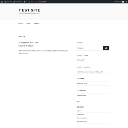 Page screenshot: Test site &ndash; Just another WordPress site