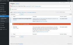Page screenshot: Plugins &lsaquo; Test site &mdash; WordPress