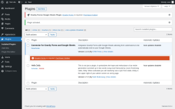 Page screenshot: Plugins &lsaquo; Test site &mdash; WordPress