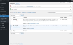 Page screenshot: Plugins ‹ Test site — WordPress