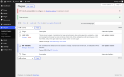 Page screenshot: Plugins &lsaquo; Test site &mdash; WordPress