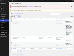 Page screenshot: Tools &rarr; Scheduled Actions