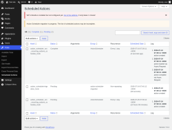 Page screenshot: Tools &rarr; Scheduled Actions