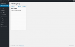 Page screenshot: Publishing Help