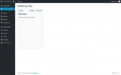 Page screenshot: Publishing Help
