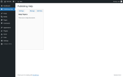 Page screenshot: Publishing Help