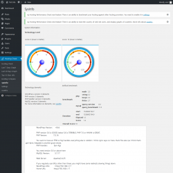 Page screenshot: Hosting Check → sysinfo