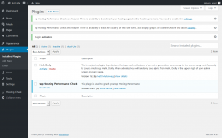 Page screenshot: Plugins ‹ Test site — WordPress