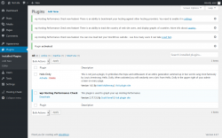 Page screenshot: Plugins ‹ Test site — WordPress