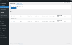 Page screenshot: WP Hotel Booking → Coupons