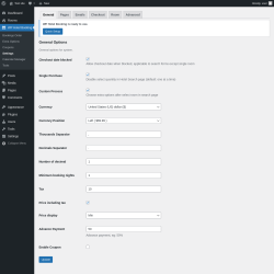 Page screenshot: WP Hotel Booking → Settings
