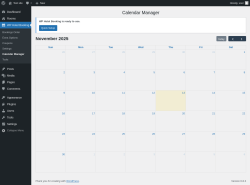 Page screenshot: WP Hotel Booking → Calendar Manager