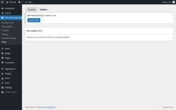 Page screenshot: WP Hotel Booking → Tools → 
								Updates							