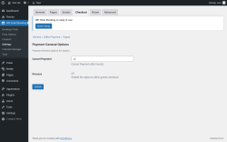 Page screenshot: WP Hotel Booking → Settings → 
							Checkout						