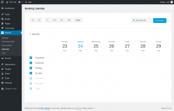 Page screenshot: Hotelier → Calendar
