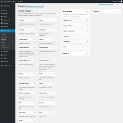 Page screenshot: Widgets ‹ Test site — WordPress