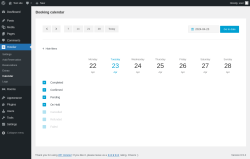 Page screenshot: Hotelier → Calendar