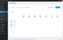 Page screenshot: Hotelier → Calendar