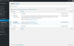Page screenshot: Plugins ‹ Test site — WordPress