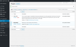 Page screenshot: Plugins ‹ Test site — WordPress