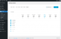 Page screenshot: Hotelier → Calendar