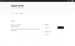Page screenshot: Test site – Just another WordPress site