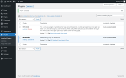 Page screenshot: Plugins ‹ Test site — WordPress