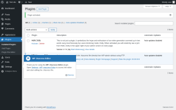 Page screenshot: Plugins ‹ Test site — WordPress