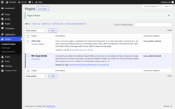 Page screenshot: Plugins &lsaquo; Test site &mdash; WordPress