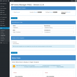 Page screenshot: WP Immo Manager &rarr; Single-View