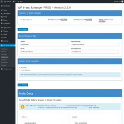 Page screenshot: WP Immo Manager &rarr; Single-View
