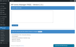Page screenshot: WP Immo Manager &rarr; Features